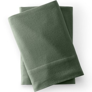 Lands' End Comfy Super Soft Cotton Flannel Pillowcases - 5oz - 1 of 2