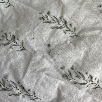 Full/queen Lofty Cotton Slub Wood Block Floral Quilt White - Threshold ...