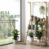 3 Tier Heavy Duty Bamboo Plant Stand Foldable Corner Planter Indoor Flower Pots Display Rack for Outdoor Garden Balcony & Patio - 4 of 4
