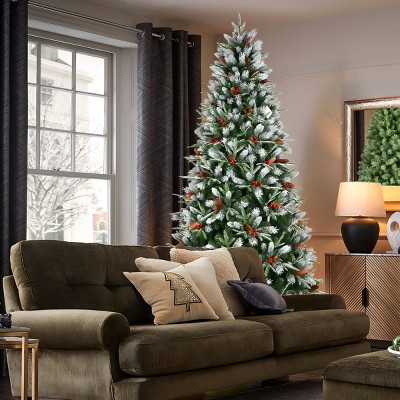 Artificial Trees Christmas PE&PVC,Spray White Christmas Tree,Home Decoration-Maison Boucle