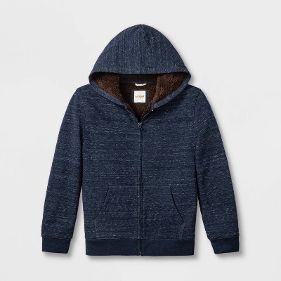 sherpa lined sleeves hoodie