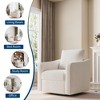 Swivel Accent Chair for Living Room, 360°Rotating Modern Upholstered Armchair - Comfy Ergonomic Backrest Sofa - 3 of 4