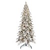 SKRAN 6FT Flocked PE/PVC Christmas Tree With 935 Tips, 31 Natural Pine Cones, Snowy Effect, Hinged Branches, Metal Stand Home Holiday Decor - 4 of 4