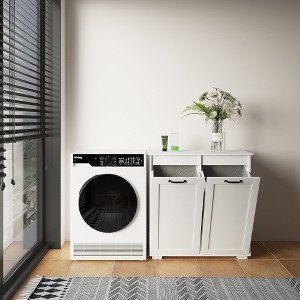 VYNXARIA Laundry Cabinet ,with 2 Removable Liner Bags - 1 of 4