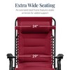 Best Choice Products Oversized Padded Zero Gravity Chair, Folding Outdoor Patio Recliner w/ Side Tray - 3 of 4