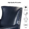 Jorge  Transitional Vegan Leather wingback design  Armchair with Nailhead Trim  for Living Room and Bedroom| Karat Home - 3 of 4