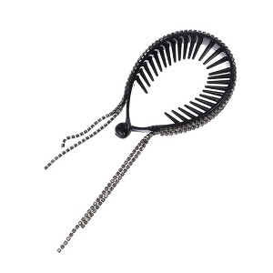 Unique Bargains Women's Classic Rhinestone Hairpin 3.35"x2.36"x0.47" 1 Pc - 1 of 3