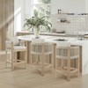 Spruce&Spring Modern Counter Barstool with Rope Accents & Acacia Wood for Indoor&Outdoor, Set of 2 - 2 of 4