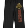 Harry Potter Hogwarts Text and Crest Men's Black Sleep Pants - image 2 of 4