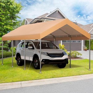 Acekool Carport Canopy, Heavy Duty Portable Garage Tent, UV & Water Resistant Shelter for Car, Truck, Boat, Outdoor Events, Frame Included - 1 of 4
