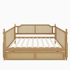 GDFStudio Susan Traditional Space-Saving Rattan Daybed with Wood Frame - 4 of 4