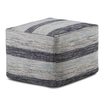 NicBex Square Pouf Ideal for Relaxing and Additional Seating Durable and Stylish Accent Furniture, Clay/Blue