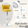 Sapphtopaz Velvet Swivel Bar Stools Set of 2, Adjustable Counter Barstools with Nailhead and Metal Legs, High Chair for Kitchen, Living Room - 3 of 4