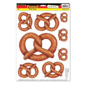 Beistle Pretzels Peel 'N Place, 12" x 17" Sh, (24/Pkg) Multicolored - 1 of 1