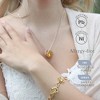 Leafael 18K Rose Gold Plated Love Heart Pendant Necklace with Healing Stone Crystal Jewelry Gifts for Women, 18"+2" - 2 of 4