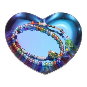 Unique Bargains Stainless Steel Decorative Heart Shape Jewelry Serving Trays for Candle Drink - 1 of 4