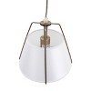 Yosemite Home Decor Mira 1-Light Modern Pendant in Satin Nickel Finish with White Shade, 9.6 x 9.6 x 8 - 3 of 4