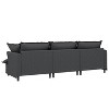 Whisen Oversized Modern Sofa Module for Modular Sectional Sofa, Wide Seat Chenille Armchair with Pillows - 3 of 4