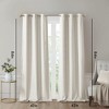 VYNXARIA 42x84"Tonal Printed Faux Silk Total Blackout Curtain Panel Pair£¬Ivory (2 Pcs Window Panels) - 3 of 4