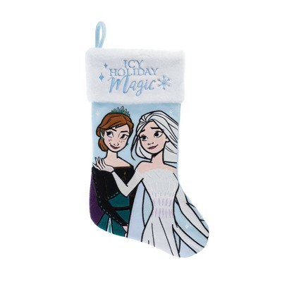 Frozen Elsa and Anna Applique Holiday Stocking 20"