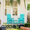 Arceso Rocking Chair Outdoor, Weather Resistant HDPS Plastic Rocker Chairs,  High Back Smooth Rocking Chairs for Outdoor & Indoor, Aruba Blue - 2 of 4