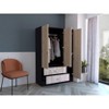 NicBex 71.10"H Armoire Wardrobe Closet Storage Cabinet with 3 Doors & 2 Drawers & Shelves for Bedroom - 3 of 4