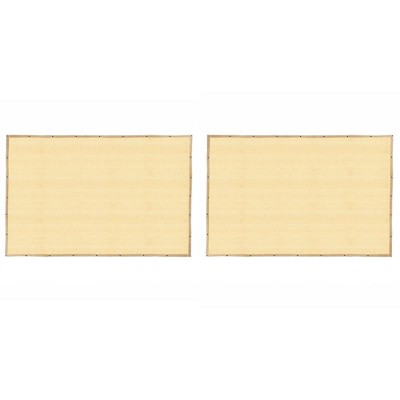 Shatex Fabric 10x12Ft Sun Shade UV Resistant Canopy Cloth w/Reinforced Edges, Ties, & Grommets for Pergola, Deck, or Balcony Cover, Wheat (2 Pack)