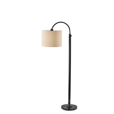 Adesso Barton Task Floor Lamp Antique Bronze: Etl Listed, Polyester ...