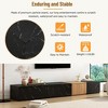 Dexmalle Modern TV Stand with Faux Marble and Walnut Wood Grain Finish for TVs up to 88'' - 4 of 4