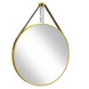 ARTLOGE 24/28/31.5in Round Wall Mirror Bathroom Mirrors with Leather Strap for Over Sink, for Living Room Entryway Wall Decor - 3 of 4