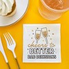 Big Dot of Happiness Cheers to Better Bad Decisions Napkins, Funny New Year's Eve Party Decor, White 3-Ply Paper Luncheon Dinner Napkins - 24 Count - 2 of 4