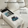 Vipbear 115"Modern Cloud Couch Sectional Sofa with Bluetooth Speaker & USB Charger,LED Light, Storage Ottomans,Comfy Boucle U-Shaped Sectional Couches - 4 of 4