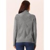 Seta T Women's Turtleneck Long Sleeve Knit Pullover Fall Winter Sweater Top - 4 of 4