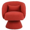 Okak Swivel Accent Chair Armchair, Round Barrel Chair in Fabric, Perfect for Living Room - 4 of 4