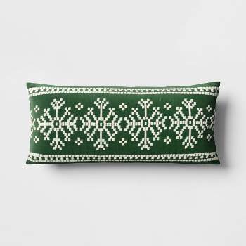 Oversized Woven Snowflake Lumbar Throw Pillow - Threshold™
