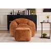 Lyngins Chenille Bean Bag Chairs for Kids and Adults,Comfy Lazy Chairs with Plush Foam and Footrest for Living Room - 2 of 4