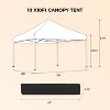 Patti 10x10ft Patio Pop Up Gazebo Canopy with 4pcs Weight Sand Bag and Carry Bag, Outdoor Furniture - Maison Boucle - 2 of 4