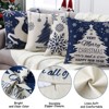 Christmas Pillow Covers Set of 4 Farmhouse Christmas Decorations Snowflake Throw Pillow Covers Deer Xmas Tree Cushion Covers for Sofa Couch Decor - 3 of 4