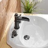BWE 8 in. Waterfall Widespread 2-Handle 3 Holes Bathroom Faucet With Metal Drain in Spot Resist - 4 of 4