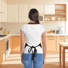 Dalix Waist Aprons Commercial Restaurant Home Bib Spun Poly Cotton Kitchen (3 Pockets) - 3 of 4