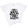 Simply Sage Market S.W.Smiley Makes You Happy Smiley Face Garment Dyed Tee - S - White - 2 of 4