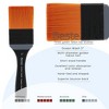 Creative Mark Beste Golden Taklon Ocean Wash, 2" Artist Paint Brush, Professional Watercolor Brushes, For Acrylic Painting, Short Handle, Sharp Edges, - 2 of 4