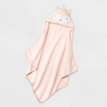 Baby Fox Hooded Bath Towel - Cloud Island™ Pink