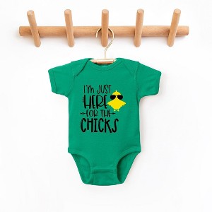 The Juniper Shop I'm Just Here For The Chicks Baby Bodysuit - 1 of 2