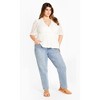 Women's Plus Size Christa Lace Top - ivory | CITY CHIC - 3 of 4