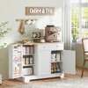Modern Sideboard Cabinet, 41" Kitchen Buffet Cabinet with Drawer, Adjustable Shelf, 3 Doors for Dining Room - 2 of 4
