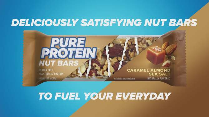 Pure Protein Nut Bar - Caramel Almond Sea Salt - 5ct, 2 of 7, play video
