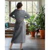 ADR Women's Plush Fleece Nightgown Woman, Long Cozy Kaftan with Pockets, Plaid & Solid Colors - 3 of 4