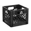 Racxily 5 Pack Heavy-Duty Milk Crate, 16QT Square Storage Bin, Multi Purposes Storage Bin, Black - 4 of 4