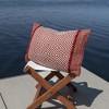 16x24 Outdoor Geometric Filled Lumbar Pillow Red by Foreside Home & Garden - 2 of 4